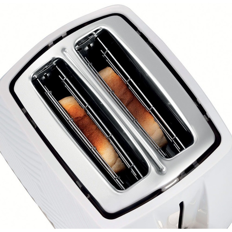 Russell Hobbs Toaster Groove 2 Slice, 850W, plastic, heating, defrosting, white (26391-56)