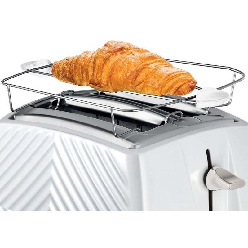 Russell Hobbs Toaster Groove 2 Slice, 850W, plastic, heating, defrosting, white (26391-56)