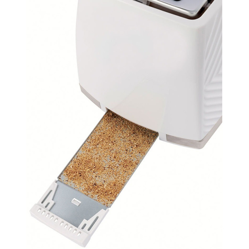 Russell Hobbs Toaster Groove 2 Slice, 850W, plastic, heating, defrosting, white (26391-56)
