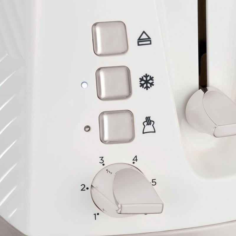 Russell Hobbs Toaster Groove 2 Slice, 850W, plastic, heating, defrosting, white (26391-56)