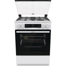 Gorenje Плита комбінована, 71л, 60x60см, приготування з паром, програматор, дисплей, чавун, з кришкою, білий (GKS6C70WA)