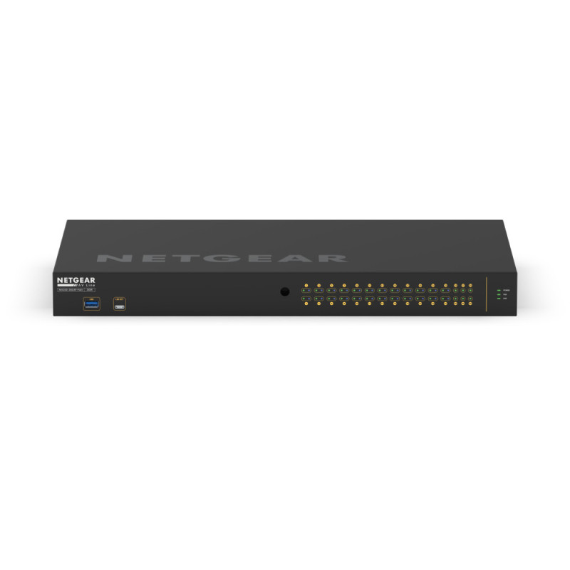NETGEAR Коммутатор M4250-26G4F-PoE+ (GSM4230P), 26xGE (24xPoE), 4xSFP, AV Line, 300Вт, Управляемый L2 (GSM4230P-100EUS)