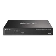 TP-Link IP-Відеореєстратор TP-LINK VIGI NVR1008H-8MP, 8 каналів Poe, 2xUSB, H265+, 1xHDD, до 16 ТБ, чорний (VIGI-NVR1008H-8MP)