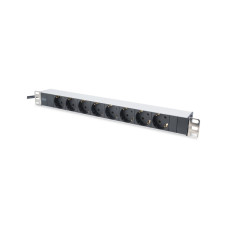 Силовой блок 1U, 8xSchuko, 16A, 250V, вилка Schuko Digitus (DN-95401)