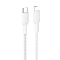 Belkin сable USB-C > USB-C charge/data, 1m, 240W, Type-C, BRAIDED, white (CAB025HQ1MWH)