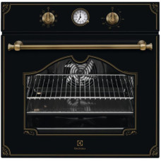 Electrolux Rococo electric oven, 72 l, A, convection, black (OPEB2520R)