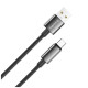 Дата кабель USB 2.0 AM to USB-C 2.0m 3A zinc alloy braided black ColorWay (CW-CBUC099-BK)