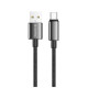 Дата кабель USB 2.0 AM to USB-C 2.0m 3A zinc alloy braided black ColorWay (CW-CBUC099-BK)
