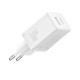 Зарядное устройство Baseus 1xUSB-C PD30W + 1xUSB QC3.0 white (P10111404213-00)