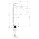 Deante Washbasin tap Silia, spout lenght - 185mm, non-swivel, 1-handle, brushed gold (BQS_R20K)
