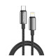 Дата кабель USB-C to Lightning 2.0m PD30W zinc alloy braided black ColorWay (CW-CBPDCL099-BK)
