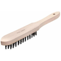 Tolsen Щітка пряма Tolsen, рифлений дріт, 4 ряди дроту, 0.33мм, 140мм, дерев'яне руків'я (32062)