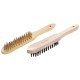 Tolsen Щітка пряма Tolsen, рифлений дріт, 4 ряди дроту, 0.33мм, 140мм, дерев'яне руків'я (32062)