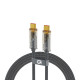 Дата кабель USB-C to USB-C 1.0m transparent 100W grey Armorstandart (ARM75871)