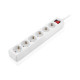 Сетевой фильтр питания REAL-EL RS-6 Protect M 5m, white (EL122300035)