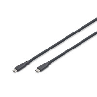 Дата кабель USB-C to USB-C 0.5m USB4 2.0 80G 240W 16K silicone black Digitus (AK-300350-005-S)