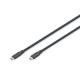 Дата кабель USB-C to USB-C 0.5m USB4 2.0 80G 240W 16K silicone black Digitus (AK-300350-005-S)