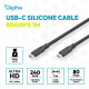Дата кабель USB-C to USB-C 0.5m USB4 2.0 80G 240W 16K silicone black Digitus (AK-300350-005-S)