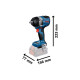 Bosch Гайковерт ударний GDS 18V-750C 18В 2x8А·год до 3000об·хв 270/380/750Нм квадрат 1/2" ЗП GAL1880CV кейс Bluetooth 1.7кг (0.601.9L9.002)