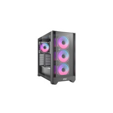 2E Gaming PC case Dominator Pro G2302W, without PSU, 2xUSB3.0, 1xUSBType-C, 4x120mm ARGB, VGA 380mm, LCS ready, controller with remote, TG Side Panel, TG/Mesh Front panel, ATX, black (2E-G2302B)