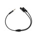 2E Audio stereo slitter - Adapter 3.5 мм jack(M) x 2(F), black, 0.15m (2E-W9697)