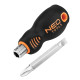 Neo Tools 2 in 1 stubby screwdriver set 2pcs (04-201)