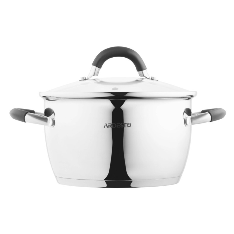 ARDESTO Casserole Gemini, glass lid, 3.2 l, stainless steel (AR1932GS)