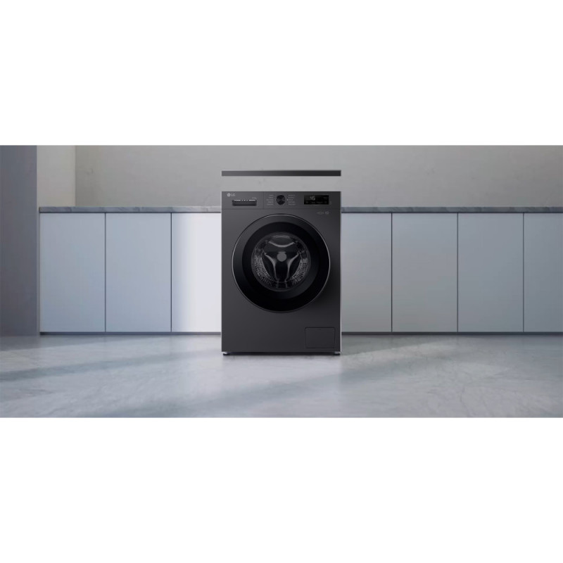 LG Стиральная машина, фронтальная, 6.5 кг, A+++, антрацит (F2Y1WS6J)