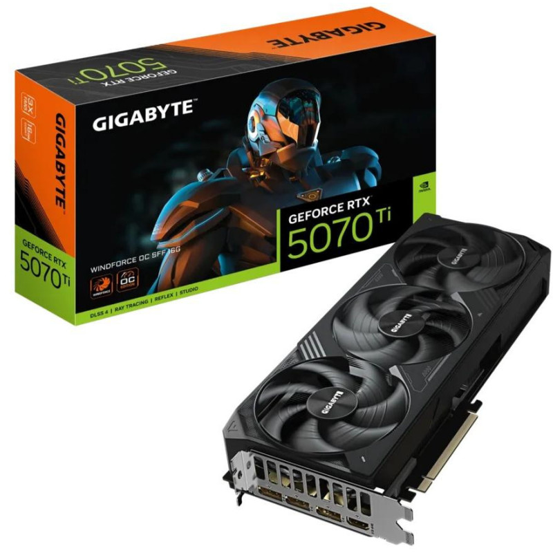 Gigabyte GIGABYTE Graphic Adapter GeForce RTX 5070 Ti 16GB GDDR7 WINDFORCE OC (GV-N507TWF3OC-16GD)