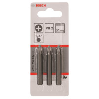 Bosch Біти Extra-Hart PH2, 51мм, 3шт (2.607.001.522)