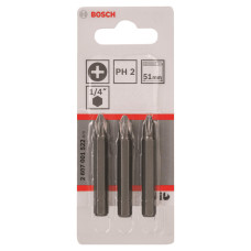 Bosch Extra-Hart PH2 bit, 51mm, 3pcs (2.607.001.522)