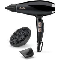 BaByliss Фен Air Power Pro, 2300Вт, режимов-3, дифузор, иониз-я, хол. обдув, керамика, черно-розовый (6716DE)