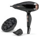 BaByliss hair dryer Air Power Pro, 3W, 3 modes, diffuser, ionization, cold blowing, ceramics, black- pink (6716DE)