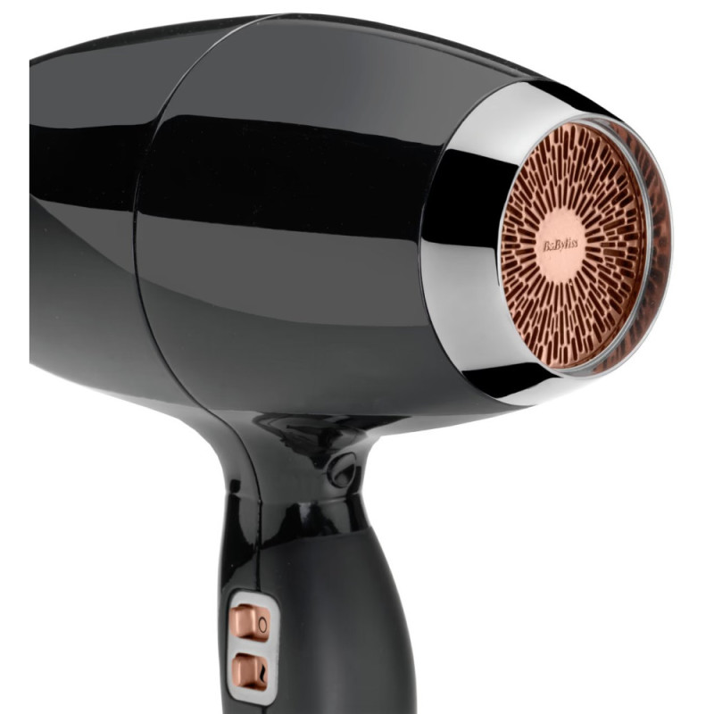 BaByliss hair dryer Air Power Pro, 3W, 3 modes, diffuser, ionization, cold blowing, ceramics, black- pink (6716DE)