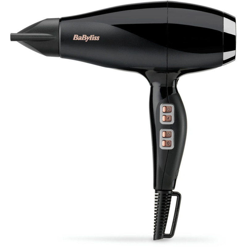 BaByliss hair dryer Air Power Pro, 3W, 3 modes, diffuser, ionization, cold blowing, ceramics, black- pink (6716DE)