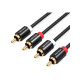 Кабель мультимедийный 2xRCA M to 2xRCA M 1.0m black Vention (VAB-R06-B100)