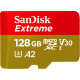 Карта памяти SanDisk 128GB microSD C10 UHS-I U3 R190/W90MB/s Extreme V30 (SDSQXAA-128G-GN6MN)