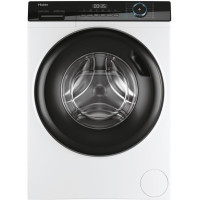 Haier Стиральная машина фронтальная, 8кг, 1400, A+++, 56см, дисплей, пар, инвертор, люк черный, прямой привод, белый