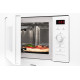 Hansa Microwave oven built-in, 20L, electrical control, 800W, grill, display, button opening, white (AMM20BEWH)