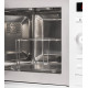 Hansa Microwave oven built-in, 20L, electrical control, 800W, grill, display, button opening, white (AMM20BEWH)
