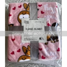 ARDESTO Плед Flannel 160х200см, 100% поліестер, песики з сердечками (ART0123PB)