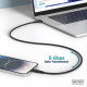 Digitus USB Silicone connection cable, USB-C - USB-C 2m, USB 3.2 Gen1, 5G, 4K, 100W, black (AK-300342-020-S)