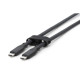 Digitus USB Silicone connection cable, USB-C - USB-C 2m, USB 3.2 Gen1, 5G, 4K, 100W, black (AK-300342-020-S)