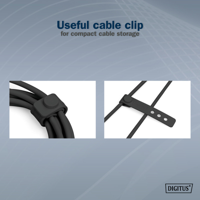 Digitus USB Silicone connection cable, USB-C - USB-C 2m, USB 3.2 Gen1, 5G, 4K, 100W, black (AK-300342-020-S)