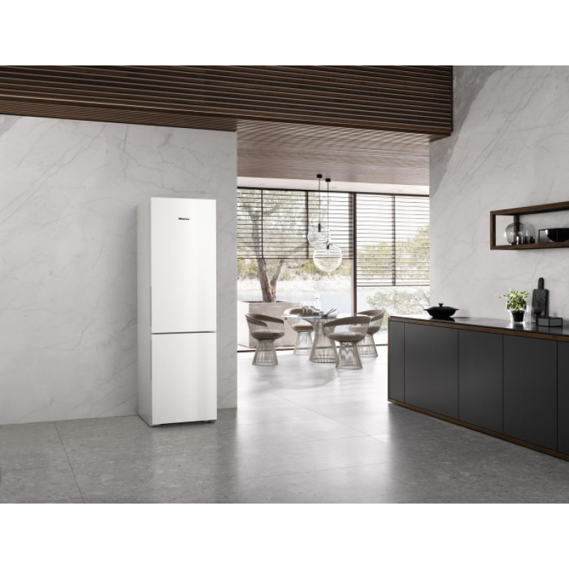 Miele Холодильник Miele KFN 4395 DD ws з нижн. мороз., 201.5x60х65.4, холод.відд.-268л, мороз.відд.-103л, 2дв., А+, NF, білий (38439544OER)