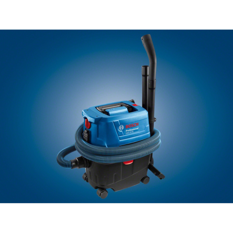 Bosch Пылесос профессиональный GAS 15 PS, 1100Вт, 220мБар, контейнер 15л, 8кг (0.601.9E5.100)