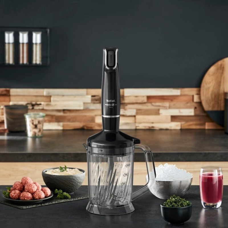 Tefal Блендер заглибний INFINY FORCE, 1000Вт, 5в1, чаша-800мл, XL чопер 1л., чорний (HB94L830)