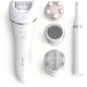 Philips Epilator Beauty Set Series 9000, rechargeable, tweezers.-32, nozzles-8, case, tweezers, trimmer, white (BRE740/90)