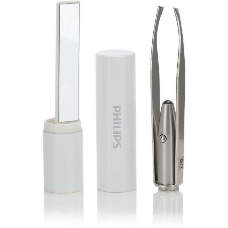 Philips Epilator Beauty Set Series 9000, rechargeable, tweezers.-32, nozzles-8, case, tweezers, trimmer, white (BRE740/90)