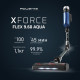 Rowenta Пилосос безпровідний X-Force 9.6 Aqua Animal, 250Вт, вологе прибирання, конт пил -0.4л, автон. робота до 45хв, чорно-синій (RH20C7WO)